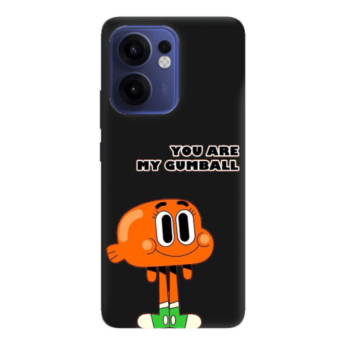 Oppo Reno 13 F You are my gumball Black Colored Silicone TPU Θήκη